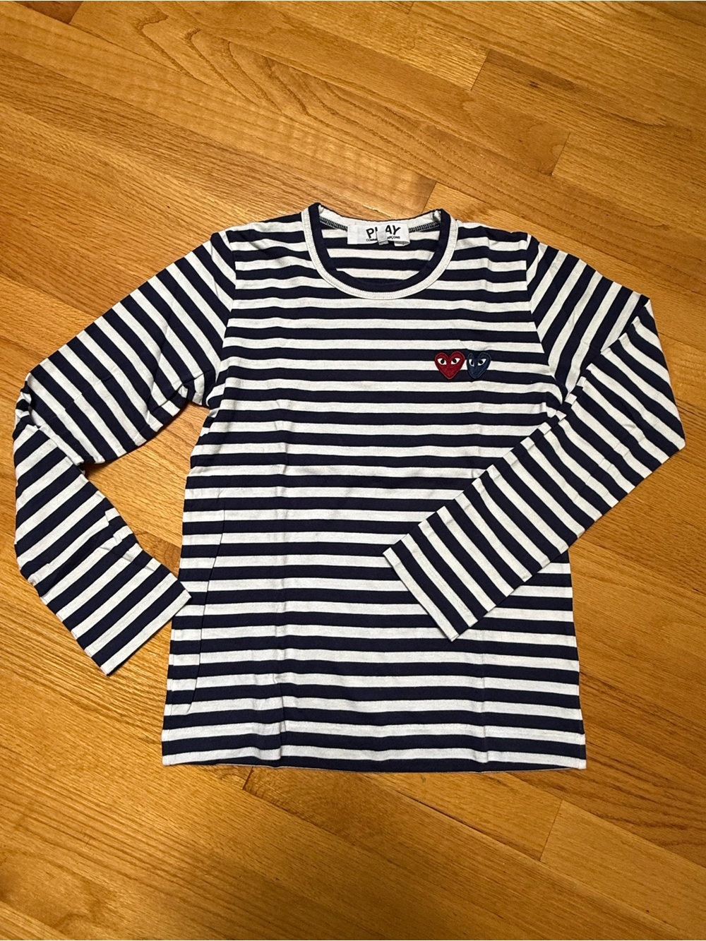 Comme des Garçons striped Long-Sleeve Tee - Navy white